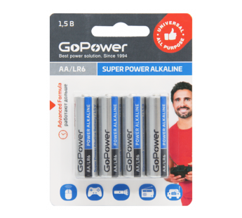 Элемент питания LR 6 GoPower BL- 4#1621190