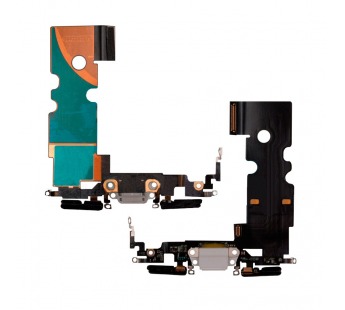 Шлейф для iPhone 8 на системный разъем/микрофон Белый - Премиум#2082919