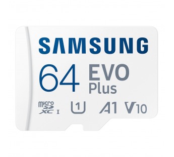 Карта памяти MicroSD 64GB Samsung Class 10 Evo Plus U1 (R/W 130 MB/s) + SD адаптер#1632586