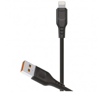 USB кабель для iPhone 5-11 2,4A "GoPower" GP01L 1м, чёрный#1693151