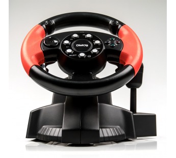 Игровой руль Dialog GW-255VR E-Racer - эф.вибрации, 2 педали+рычаг, PC USB/PS4&3/XB1&360/And#1634793