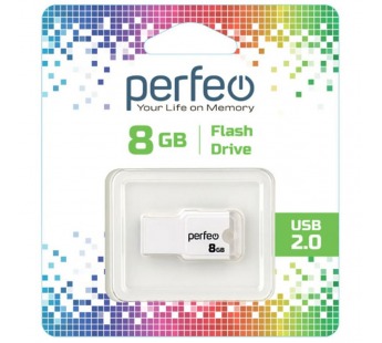Perfeo USB  8GB M01 White#1621375