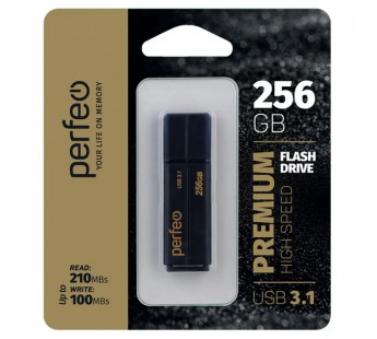 Perfeo USB3.1 256GB C15 Black High Speed#1624279