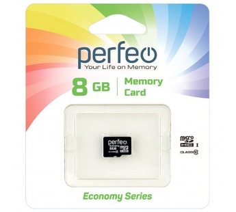 Карта памяти Perfeo microSD  8GB High-Capacity (Class 10) economy series без адаптера#1620753