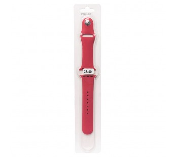 Ремешок - ApW Sport Band Apple Watch 38/40/41 mm силикон на кнопке (S) (dark coral) (107181)#1622570