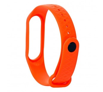 Ремешок - WB08 Xiaomi Mi Band 3/Mi Band 4 силикон на кнопке (регулируемый) (orange) (90379)#1622455