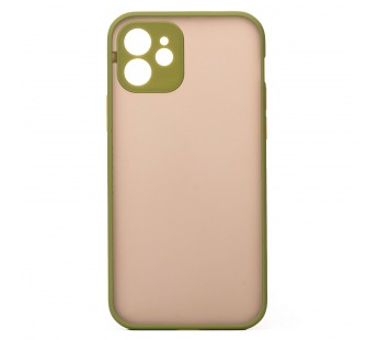 Чехол-накладка - PC041 для Apple iPhone 12 (green/black)#1621495