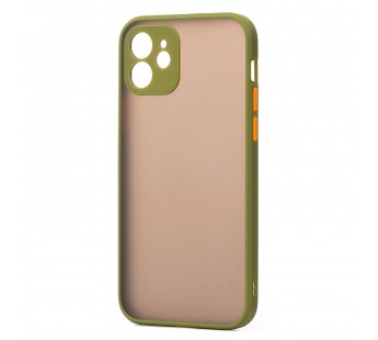 Чехол-накладка - PC041 для Apple iPhone 12 (green/black)#1621496