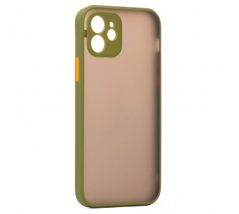 Чехол-накладка - PC041 для Apple iPhone 12 (green/black)#1621497