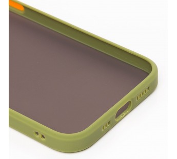 Чехол-накладка - PC041 для Apple iPhone 12 (green/black)#2086413