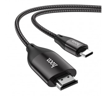 Кабель/адаптер Hoco UA16 (Type-C-HDMI), 2м цвет серый металлик#1646874
