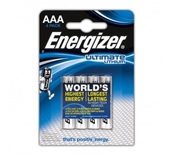 Батарейка AAA Energizer LR03 Lithium (4-BL) (48) (14311)#1629002