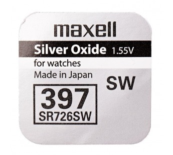 Элемент серебряно-цинковый Maxell 397, SR726W (10) (100) (17378)#1632050