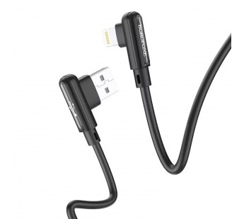 Кабель USB - Apple lightning Borofone BX58 Lucky 100см 2,4A (black) (133830)#1627793