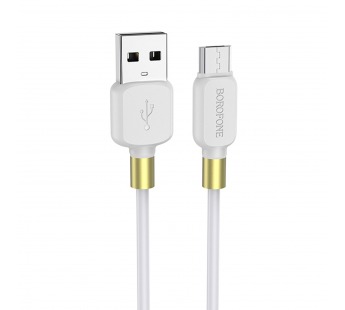 Кабель USB - micro USB Borofone BX59 Defender 100см 2,4A (white) (133839)#1627802