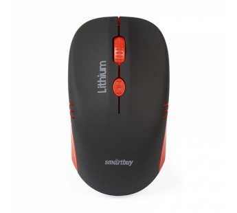 Мышь оптическая беспроводная Smart Buy SBM-344CAG-KR ONE с зарядкой от USB (black/red) (116552)#2125461