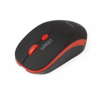 Мышь оптическая беспроводная Smart Buy SBM-344CAG-KR ONE с зарядкой от USB (black/red) (116552)#2125462