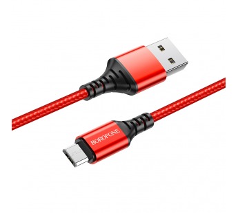 Кабель USB - micro USB Borofone BX54 Ultra bright 100см 2,4A (red) (133820)#1628968