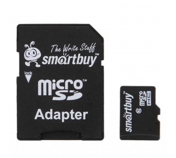 Карта флэш-памяти MicroSD 128 Гб Smart Buy +SD адаптер (class 10)#1632706