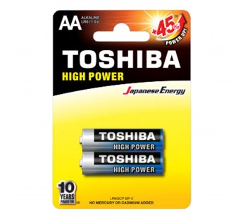 Батарейка AA LR6 Toshiba Alkaline 1.5V (2 шт. в блистере)#1630421