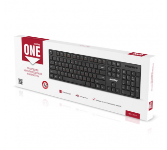 Клавиатура Smartbuy ONE 238 USB мультимедийная проводная черная#1688058