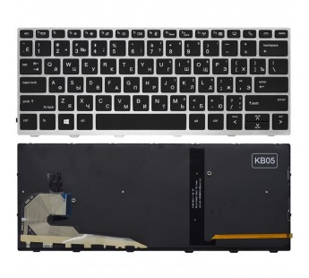 Клавиатура HP EliteBook 735 G5 серебро с подсветкой#1846251