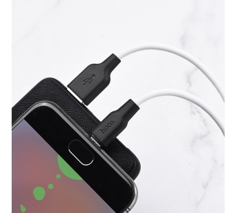 Кабель USB - micro USB HOCO "Premium" X21 Plus Silicone (200см) черно-белый#1635554