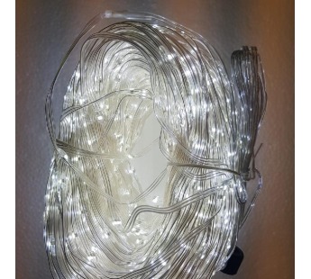 Гирлянда уличная КАПЛЯ прозр.провод, 10 метров, 100 диодов (белый), шт#1634826