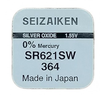 Элемент питания 364 SR621SW Silver, Oxide "Seizaiken"#1635918