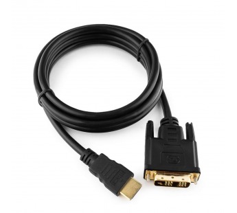 Шнур шт.HDMI - шт.DVI-D 1,8м экран, чёрный, пакет "Cablexpert"#1635613