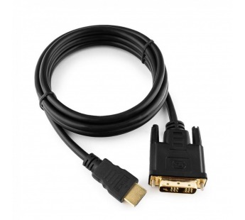 Шнур шт.HDMI - шт.DVI-D 1,8м экран, чёрный, пакет "Cablexpert"#2114780
