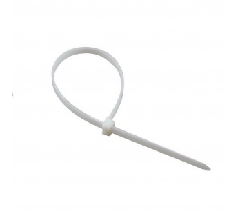 Хомут-стяжка кабельная нейлоновая 2,5x150мм, белая, упаковка 100шт."Rexant"#1643672