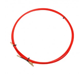 Протяжка кабельная (мини УЗК в бухте), стеклопруток, d=3,5 мм, 5 м, красная "Rexant"#1643770