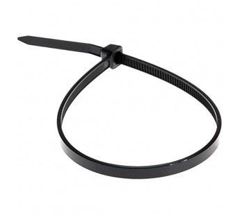 Хомут-стяжка кабельная нейлоновая 3,6x200мм, черная, упаковка 100 шт. "Rexant"#1643694