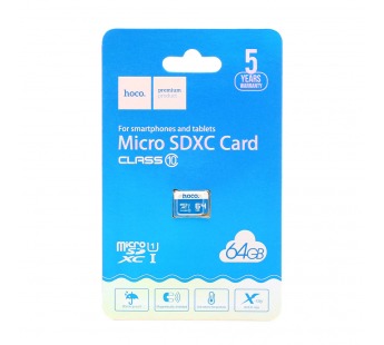 Карта памяти MicroSDXC Hoco 64GB Class 10 без адаптера#1646794