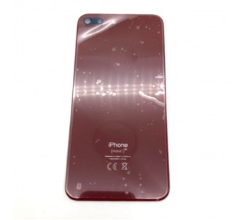 Задняя крышка iPhone 8 Plus (стекло) Красный + стекло камеры #1641149