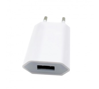 Сетевое зарядное устройство 1USB 1A 5W Foxconn OR плоский белый в упаковке #1640011