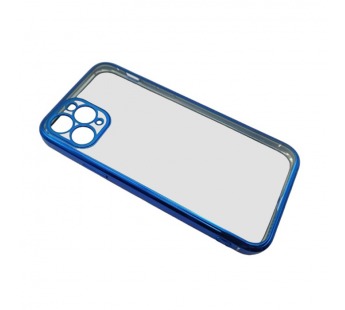 Чехол iPhone 11 Pro Силикон Прозрачный (Style under iPhone 12) Синий#2102148