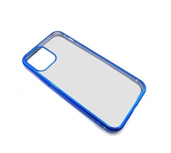 Чехол iPhone 12 Style Силикон Прозрачный Синий#2102156