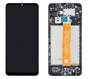 Дисплей для Samsung A127F Galaxy A12s в рамке + тачскрин (черный) 100%#1806990