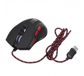 Мышь Оклик 806G черный/красный оптическая (3200dpi) USB (8but) G800, шт#1645122