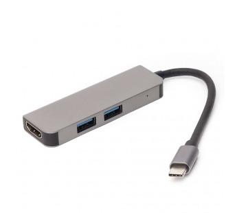 Хаб Type-C - BYL-2011N (HDMI, USBx2) (gray) (127303)#2108968