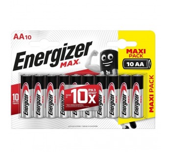Батарейка AA Energizer LR6 Max (10-BL) (120)(133563)#1645177