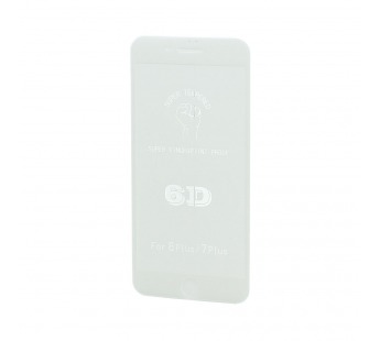 Защитное стекло 6D Premium для Apple iPhone 7 Plus/8 Plus белое#1646407
