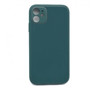                                     Чехол силикон-пластик iPhone 12 (6,1") глянец с логотипом темно-зеленый (01)*#2088559
