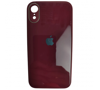                                 Чехол силикон-пластик iPhone XR глянец с логотипом бордовый*#2130479