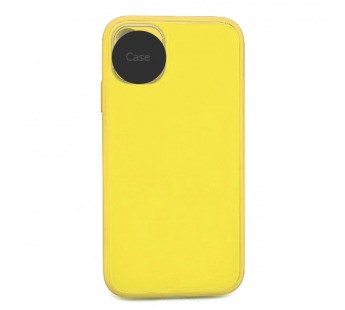                                 Чехол силикон-пластик iPhone XR глянец с логотипом желтый*#1732606