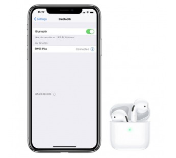 Беспроводные Bluetooth-наушники Hoco EW03 Plus TWS белые#2028916