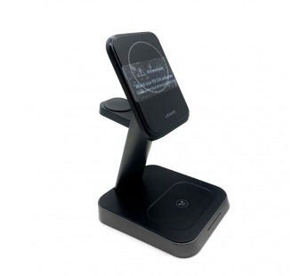 Беспроводное зарядное устройство Usams US-CC150 20W Stand 3в1 iPhone+Watch+AirPods Magnetic MagSafe #1868292
