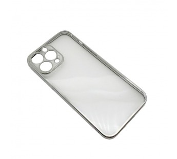 Чехол iPhone 12 Pro Max Style Силикон прозрачный Серебряный#2095225